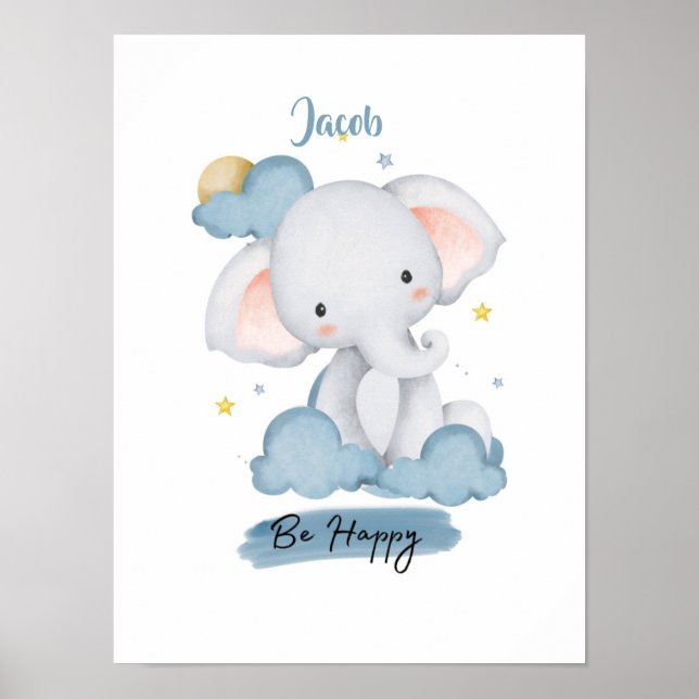 Affiche Petit éléphant des leçons du Nuage  (Devant)