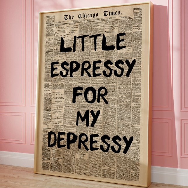 Affiche Petit Espressy pour mon journal Depressy Drôle (Créateur téléchargé)
