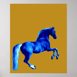 Affiche Petit-fils du Godolphin Arabian ... Cheval bleu