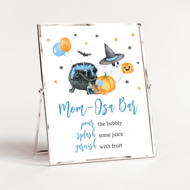 Affiche Petit garçon Boo Ghost Baby shower Maman Osa Bar (Ghost Halloween Baby Shower
Mom Osa Bar Sign)