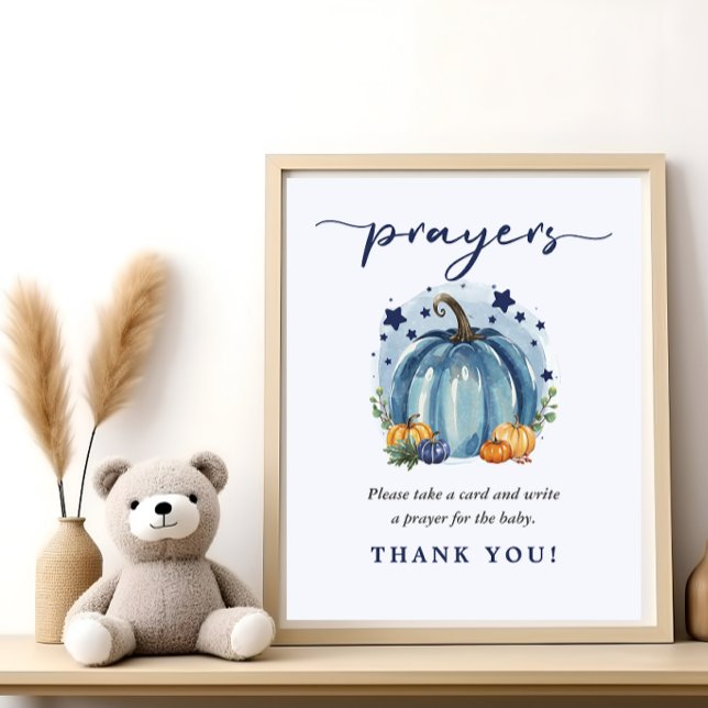 Affiche Petit garçon citrouille Prières pour bébé à la bab (Créateur téléchargé)