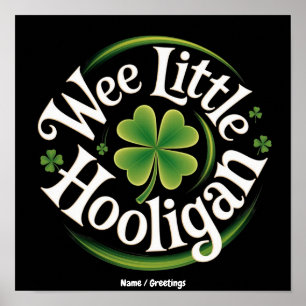 Affiche Petit garnement de la Saint-Patrick drôle Irlandai