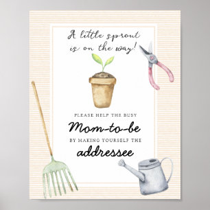 Affiche Petit germe - Aider la future maman occupée