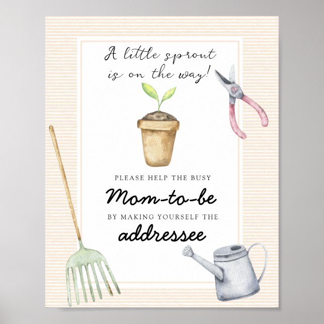 Affiche Petit germe - Aider la future maman occupée (Devant)