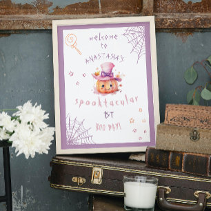 Affiche Petit hulu Presque Dû Anniversaire Fille de Hallow