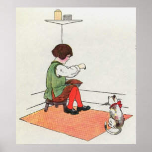 Affiche Petit Jack Horner assis dans le coin