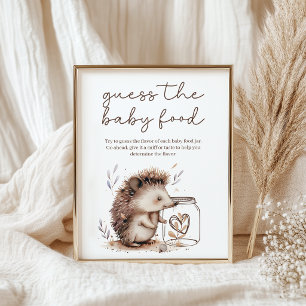Affiche Petit jeu de baby shower 'Devine la nourriture pou