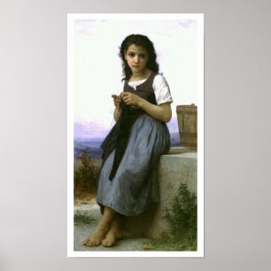 Affiche "Petit Knitter" William-Adolphe Bouguereau