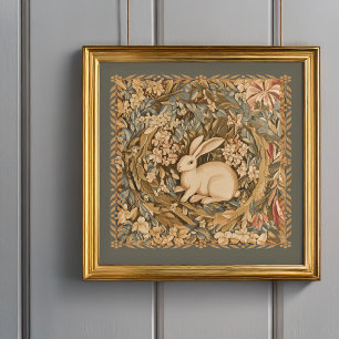 Affiche Petit lapin d'antiquité dans le Jardin de Tapisser