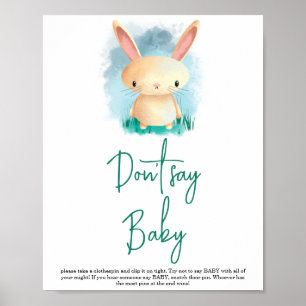 Affiche Petit Lapin - Ne dites pas bébé