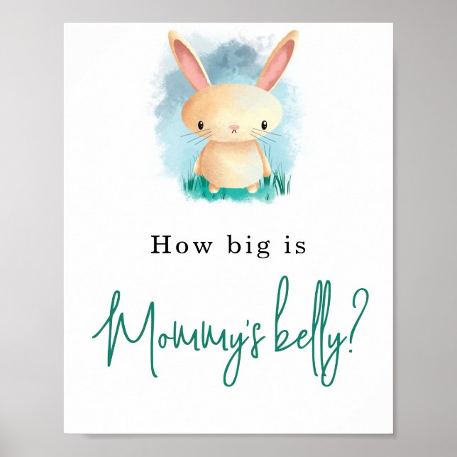 Affiche Petit Lapin - Quelle est la taille du ventre de Ma (Devant)