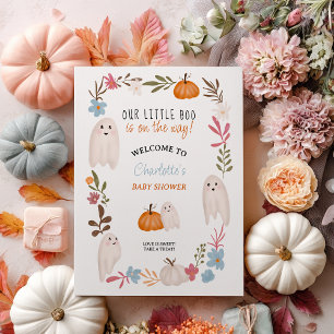 Affiche Petit livre d'Halloween Fantômes baby shower d'acc