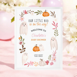 Affiche Petit livre d'Halloween Fantômes baby shower d'acc