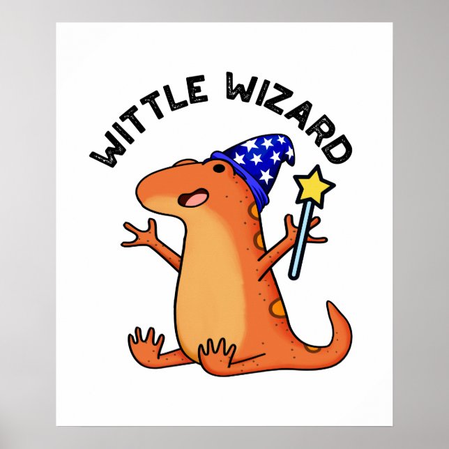 Affiche Petit Magicien Blague de Lézard Drôle  (Devant)