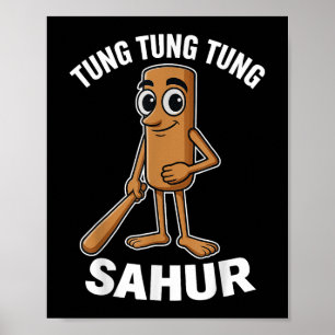 Affiche Petit mème Italien Brainrot Tung Tung Tung Sahur T
