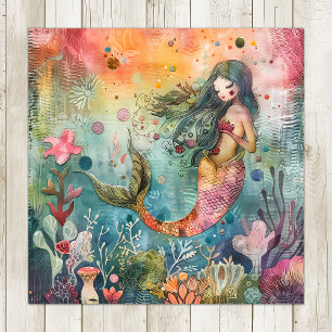AFFICHE PETIT MERMAID COLORÉ