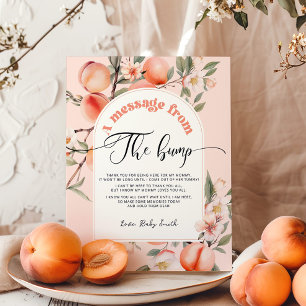 Affiche Petit message de baby shower de pêche de la bosse