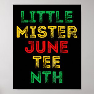 Affiche Petit Monsieur Juneteenth Enfants Garçon Noir Tout