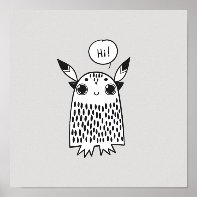 Affiche Petit monstre mignon (Devant)