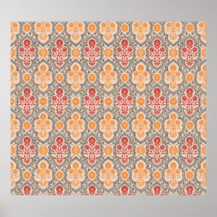 AFFICHE PETIT MOTIF DE FLEURS MOUCHES DESIGN ARRIÈRE - PLA