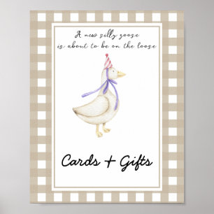 Affiche Petit oie - cartes et cadeaux baby shower