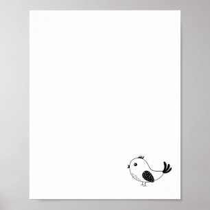 Affiche Petit oiseau individuel