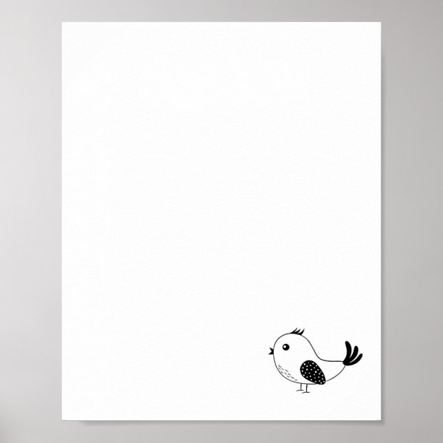 Affiche Petit oiseau individuel (Devant)