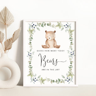 Affiche Petit ours de bois devinez combien de nounours