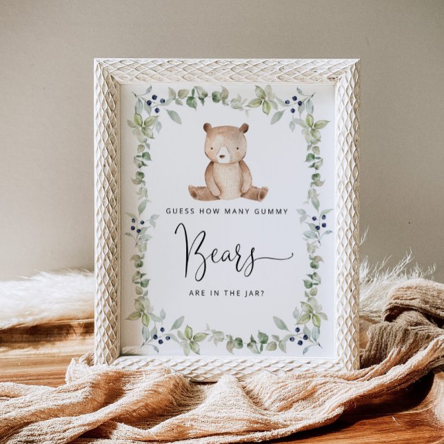 Affiche Petit ours des bois devinez combien d'ours (Créateur téléchargé)