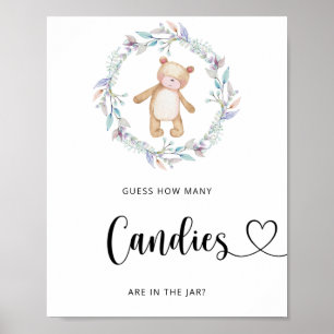 Affiche Petit ours devine combien de bonbons