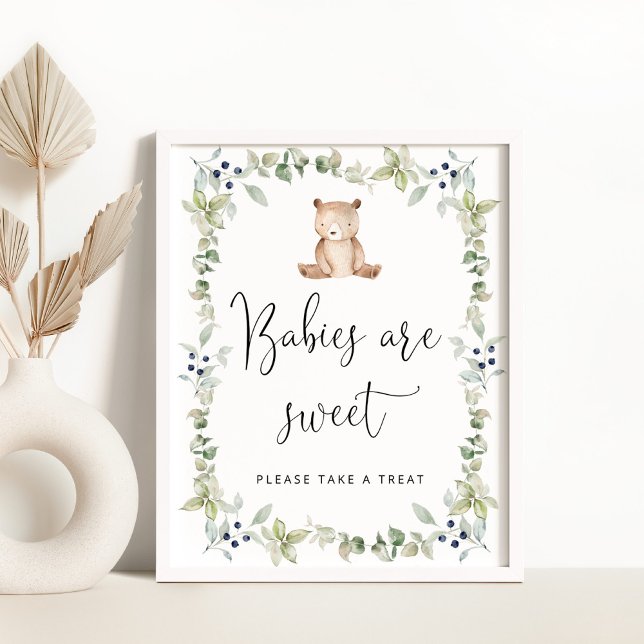 Affiche Petit ours Les bébés sont doux prendre un régal (Créateur téléchargé)