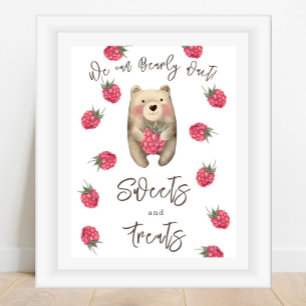 Affiche Petit ours - Sucreries et friandises