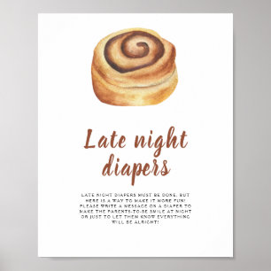 Affiche Petit pain à la cannelle - Jeu des couches tard la