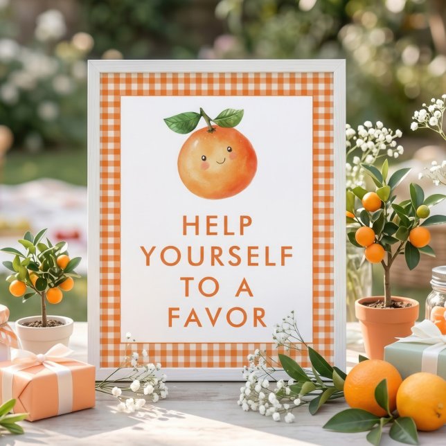 Affiche Petit panneau de faveur en vichy pour Baby Shower  (Créateur téléchargé)