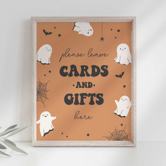 Affiche Petit panneau de fête Boo Cartes et Cadeaux (Créateur téléchargé)