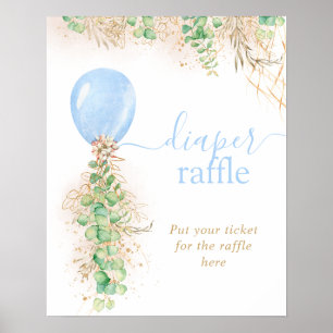 Affiche Petit Parties scintillant d'or Eucalyptus Balloon 