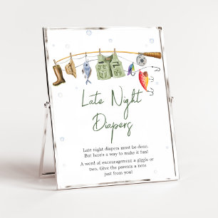 Affiche Petit Pêcheur Baby shower Late Night Diapos