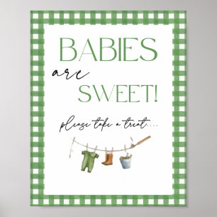 Affiche Petit pêcheur Baby Shower Les bébés sont doux