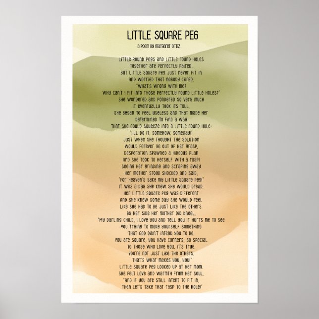 Affiche "Petit Peg Carré" de Margaret Ortiz (Devant)