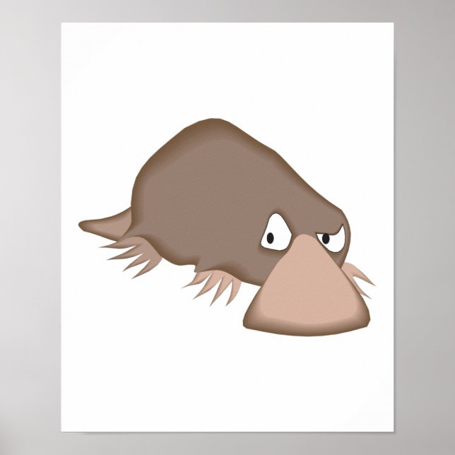 Affiche petit platype triste (Devant)