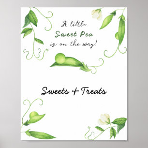 Affiche Petit Pois - baby shower sucré et friandise