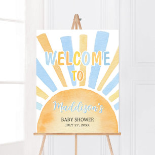 Affiche Petit rayon de soleil Baby shower Bienvenue