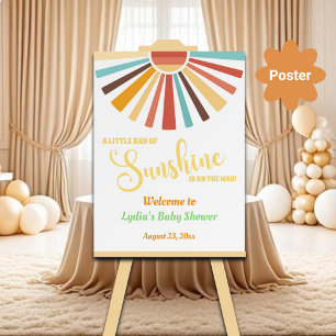 Affiche Petit Rayon De Soleil Baby shower Bienvenue