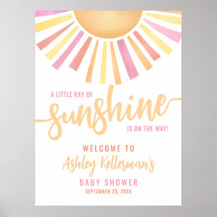 Affiche Petit Rayon De Soleil Signe De Bienvenue Pour Baby