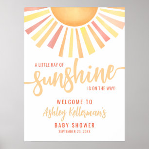 Affiche Petit Rayon De Soleil Signe De Bienvenue Pour Baby