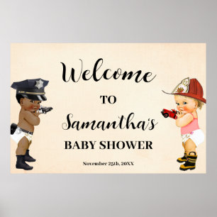 Affiche Petit recrue en route Bienvenue Baby Shower Signe