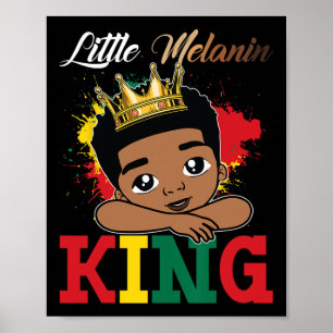 Affiche Petit roi à faible mélanine Mois de l'histoire des