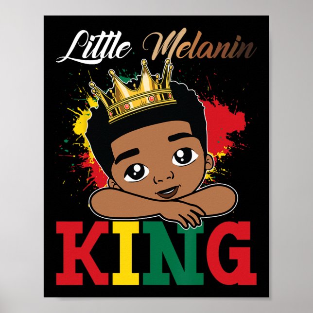 Affiche Petit roi à faible mélanine Mois de l'histoire des (Devant)