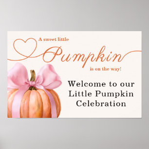 Affiche Petit Ruban de Baby Shower Citrouille – Salem Roma