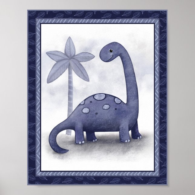 Affiche Petit Rugissement Dinosaure - Art de la nurserie B (Devant)
